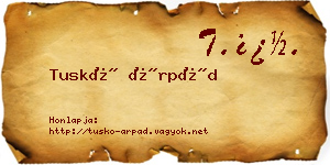 Tuskó Árpád névjegykártya