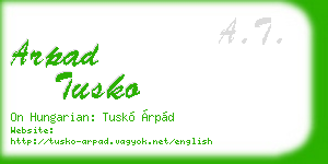 arpad tusko business card