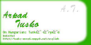 arpad tusko business card